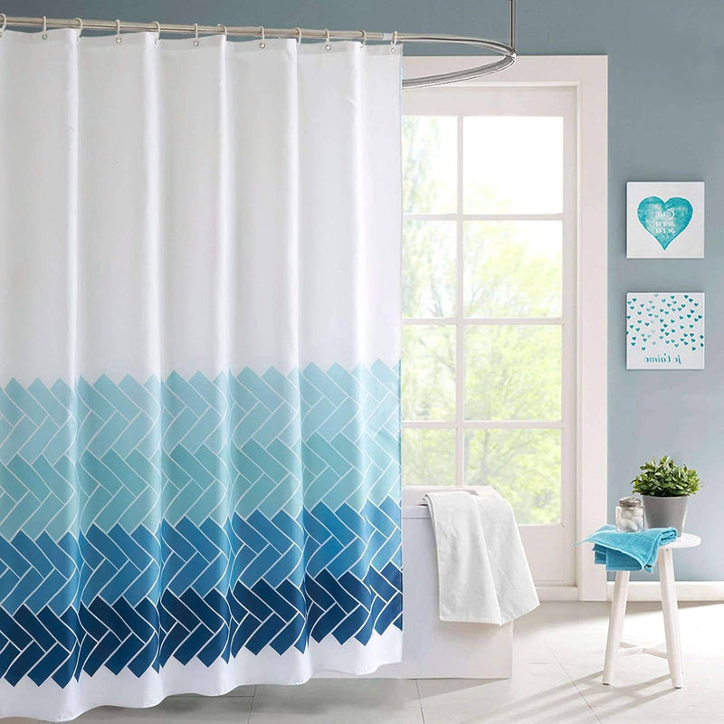 HUOLEO Fabric Shower Curtain, Polyester Waterproof Bathroom Curtain with Hooks Machine Washable Easy Care for Bathroom Bathtub-200X200cm(79X79in)
