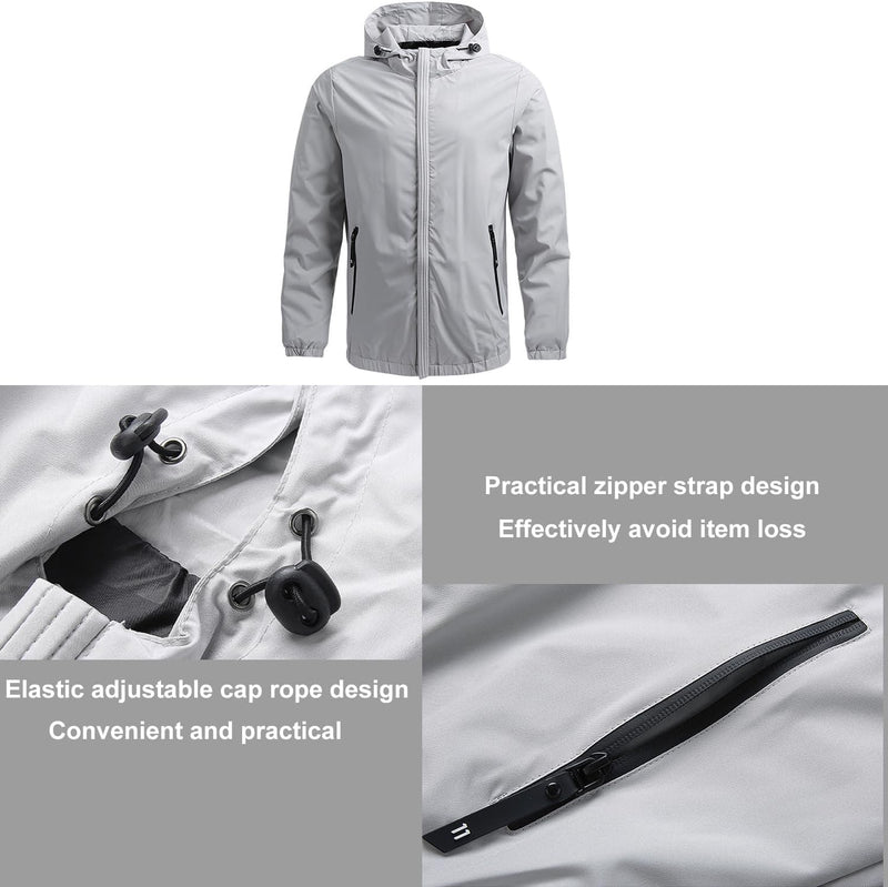 Men Water Resistant Mountain Shell Jacket Ski Jacket Wind Resistant Jacket Winter Warm Jacket for Camping Hiking Skiing