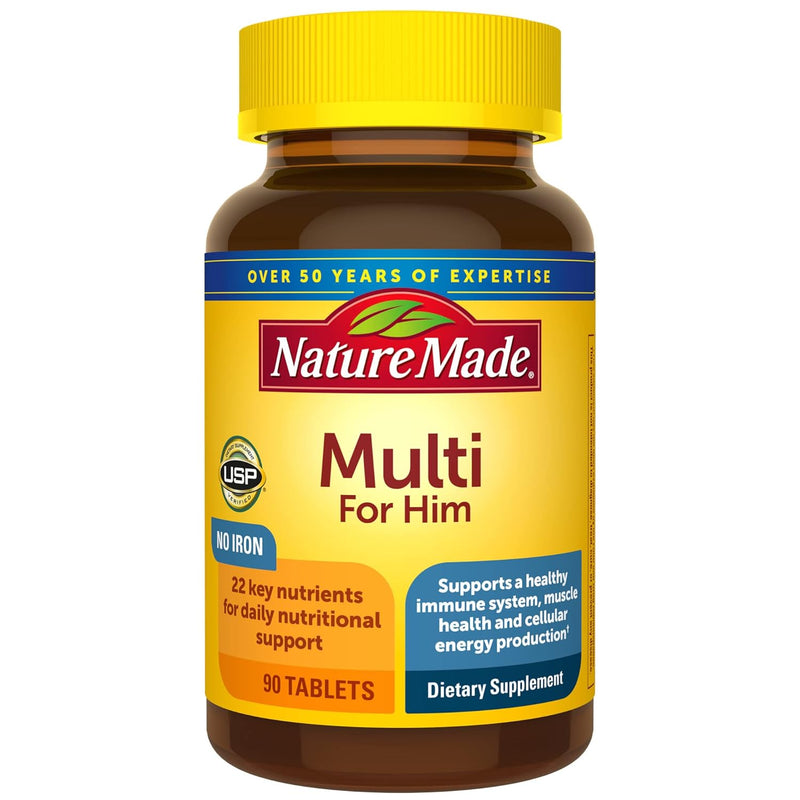 Nature Made Men's Vitamin Tablets For Daily Nutritional Support - 90 Count Multi