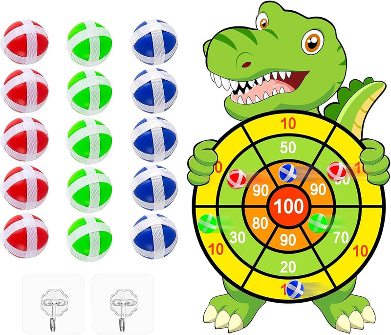YREYBN Sticky Balls Dinosaur Dart Board Kids Toys 3-8 Year Old Boys Birthday Gifts