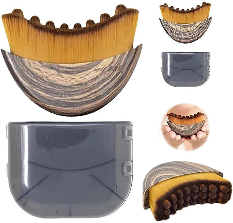 Lymphatic Contour Face Brush Facial Dry Brushing Tool for Jawline, Chin & Face Sculpting Soft Bristle Massager for Lymphatic Drainage, Puffiness Relief, Skin Tightening & Fatigue Relief