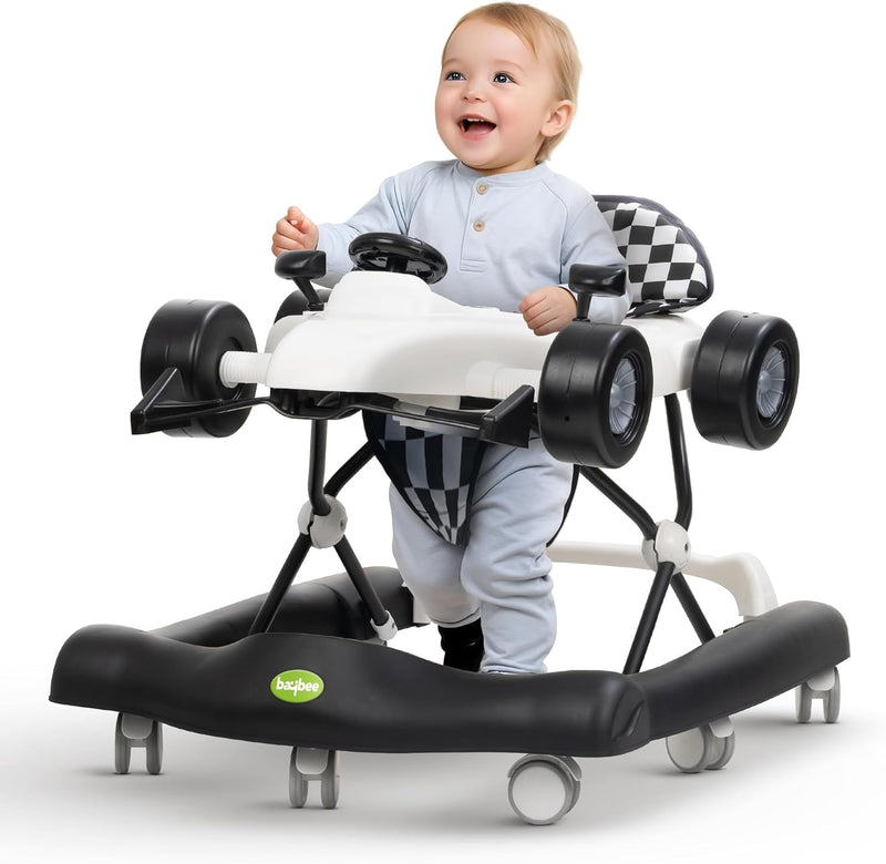 Baybee F1 Baby Walker for 6-18 Month Boy Girl, Push Walker for Kids with 3 Height Adjustable & High Back Seat | Activity Walker for Toddler (Yellow)