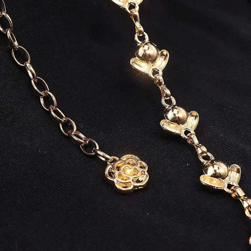 Waist Chain Belts for Women Multilayer Metal Belly Chain For Dress Adjustable Belt Link with Buckle for Women Girls