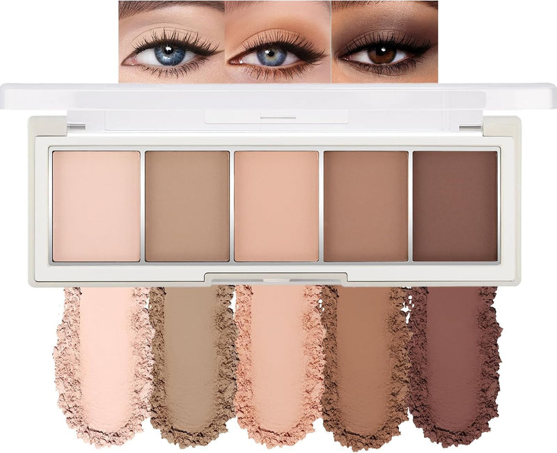 10 Colors Eyeshadow palette with Brush,eye shadow,makeup palette, Long-Lasting Waterproof,eye makeupMatte Naked Eye Shadow, Ultra-Blendable, Easy to use, Professional Matte, Rose Pink - 5colors