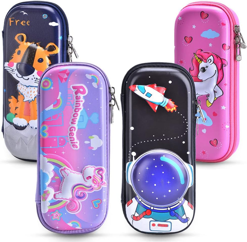 3D Genie Unicorn Pencil Case, Purple, EZ_PBX_07