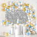 LuoluoHouse Shimmer Wall Panel Sequin Backdrop Panels 12 Packs-Iridescent Silver Backdrop for Graduation Anniversary Backdrop Wall Backdrops Engagement Decoration
