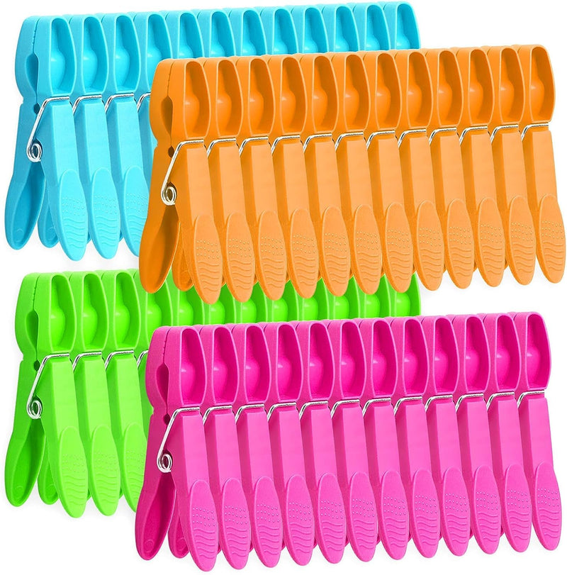 Pack of 48 Clothes Clips Plastic Peg, Colorful Heavy Duty Laundry Clips, Air Drying Clothesline Clips Clothes Pins, for Clothesline Hanging, Clothes, Laundry Kitchen and Outdoor, Clothes Windproof
