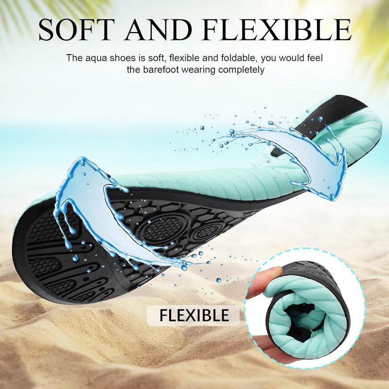L-RUN Men Women Water Shoes Barefoot Aqua Socks Lightweight Swim Shoes for Beach Surf Pool Yoga