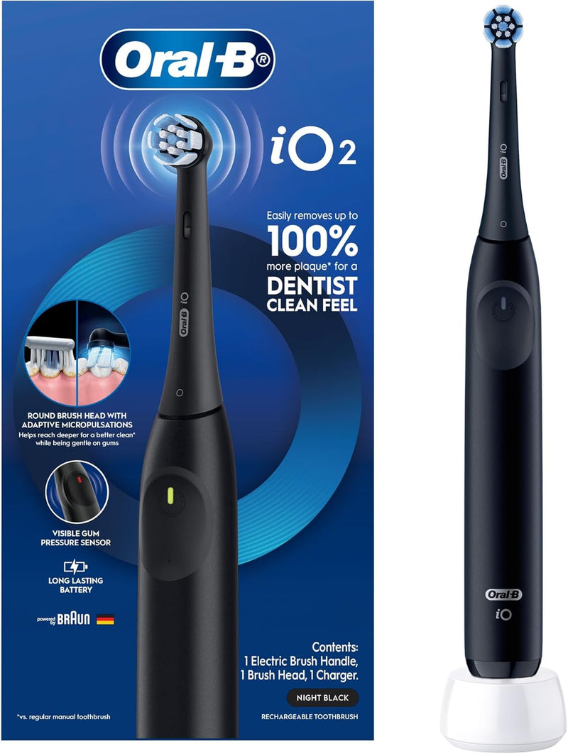 Oral-B Pro Clean 3 3000 Electric Toothbrush with Travel Case, Black Color, Rechargeable, with Built-in Timer - iO2 Black