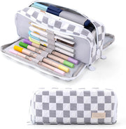 Large Capacity Pencil Case, Kawaii Cute Aesthetic Pencil Pouch Handheld Pen Bag, Canvas Cosmetic Portable Gift for Office School Teen Girl Boy Men Women Adult (Green) - Multicolor Durable