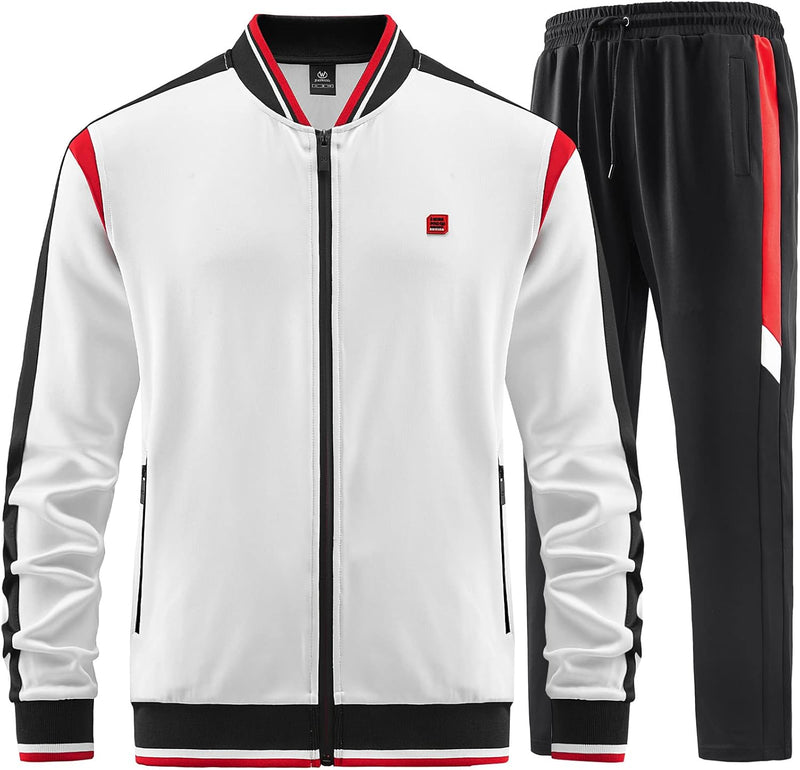 Men's Casual Tracksuits Long Sleeve Jogging Suits Sweatsuit Sets Track Jackets and Pants 2 Piece Outfit, Jw-140, M