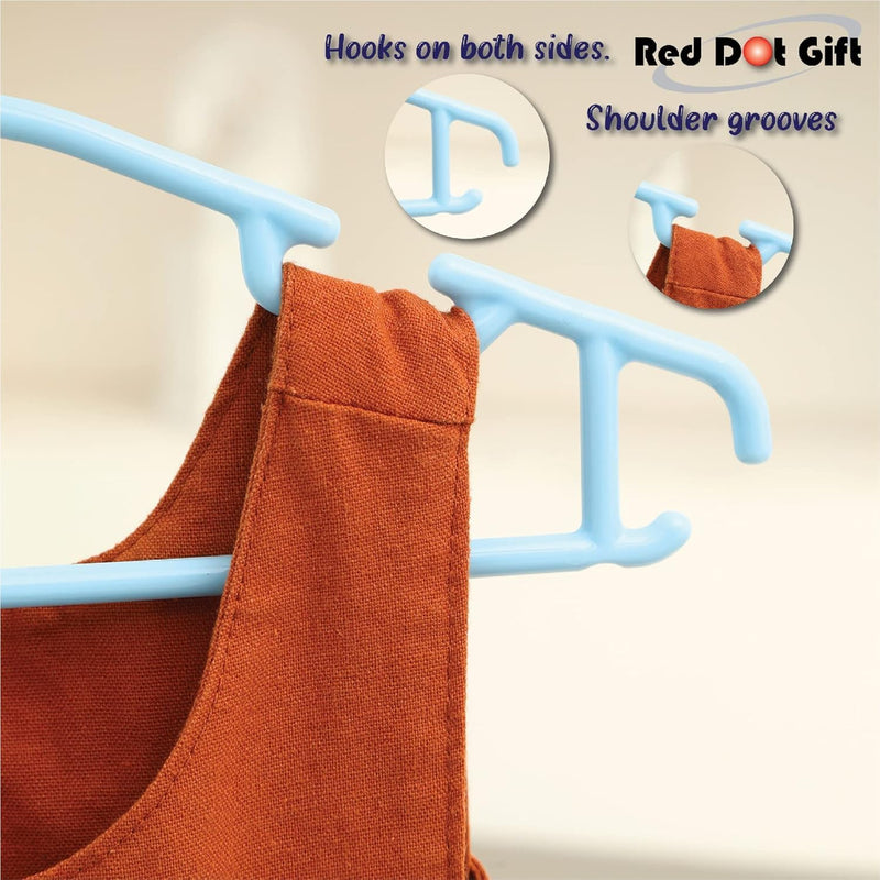 Red Dot Gift® 10-Pack Baby Clothes Hangers Nonslip Children Coat Hangers Plastic Nursery Hangers With Notched Shoulder For Babies Toddlers Kids Clothes Hanger,suit hanger (White)