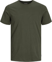 mens JJEORGANIC Basic Tee O-Neck T-Shirt (pack of 1) - Olive Night