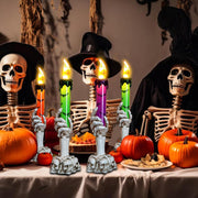 Halloween Decorations, 3PCS Halloween Candle Lights, Hand Shape Flameless Candle, Party Decorative Props Hand Light