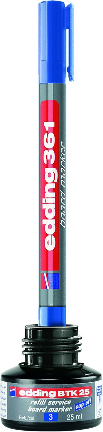 Edding E-361 Fine Tip Board Marker 10-Piece Set, Black