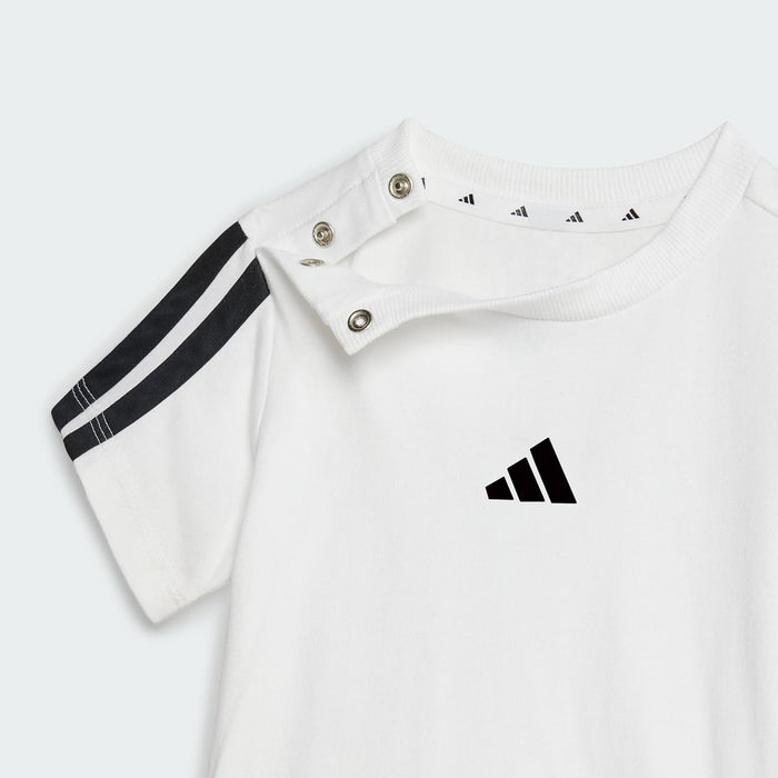 adidas I 3S T-SET 160 Suits for Unisex Child WHITE/BLACK 18-24 Months