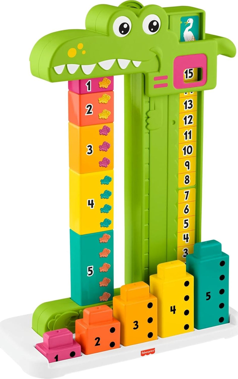 Fisher-Price Baby Toy Purple Monkey Musical Storybook with Lights & Sounds for Infants & Toddlers Ages 6+ Months - Adding Alligator