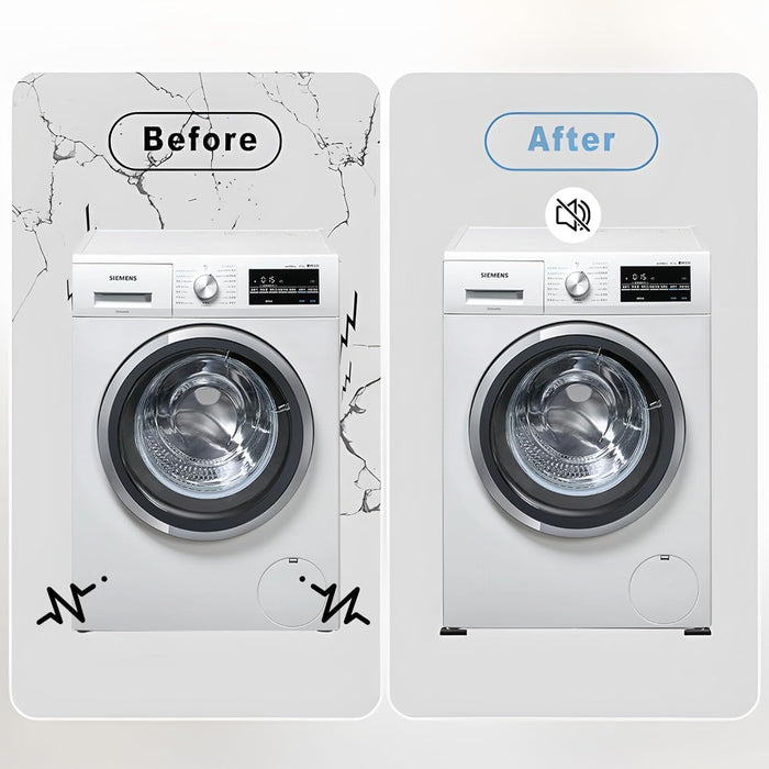 Azonee 4 Pieces Washing Machine Anti-Vibration Pads, Shock Absorption Non-Slip Grip Feet Pads Black Rubber Anti-Vibration Pads for Washing Machines and Dryers, Washing Machine Feet Pads