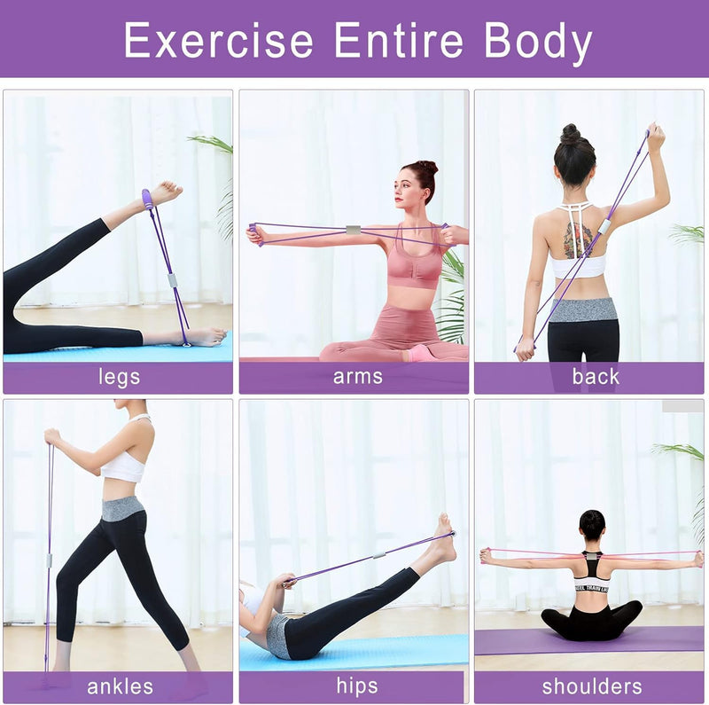 Figure 8 Resistance Bands, Yoga Resistance Band Stretch Fitness Band, Pull Rope, Chest Arm and Shoulder Stretch Bands Exercise Equipment for Home Workout, Physical Therapy, Strength Training