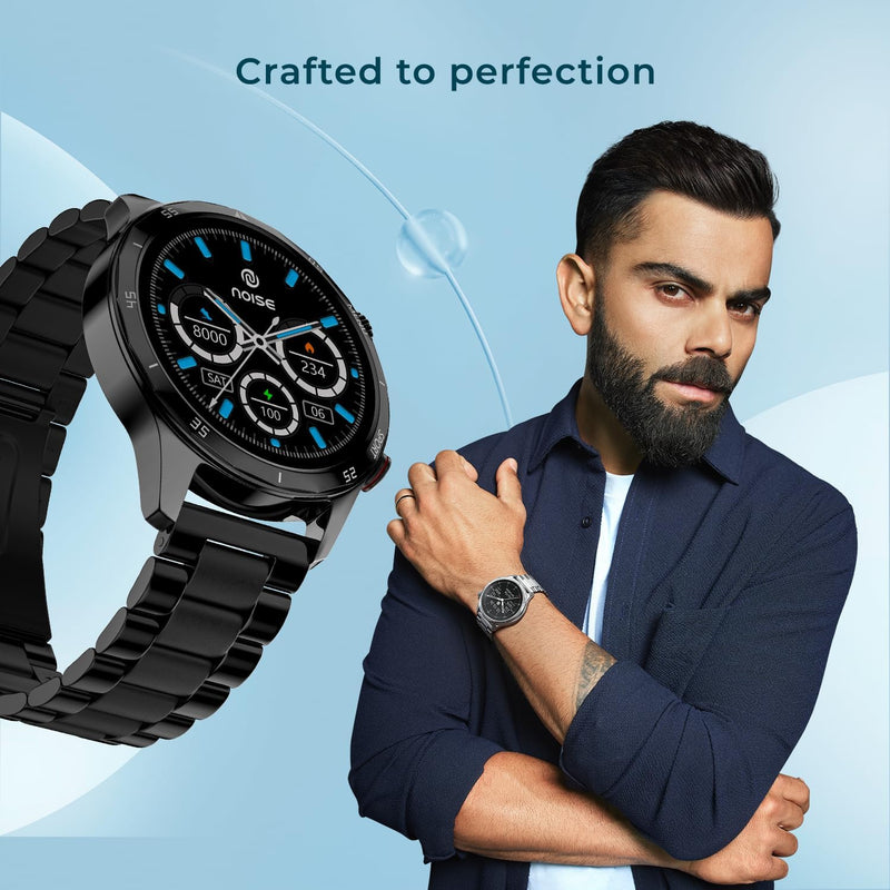 Noise Twist Go Round dial Smartwatch with BT Calling, 1.39" Display, Metal Build, 100+ Watch Faces, IP68, Activity Tracker, Oxymeter (SpO2), 24/7 Heart Rate Monitoring (Jet Black)