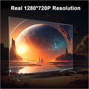 Game Projector 2 in 1 Professional Chip, Portable Projector With Wireless Controller Gamepad, 2.4G /5G WiFi BT 5.0 Support 4K 130-inch screen 180 Rotation Hi-Fi Speaker Portable Size 50-100% Zoom
