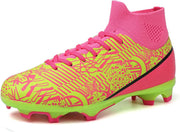 Kids Soccer Cleats Boys Girls Football Cleats Turf Soccer Shoes AG/FG - Redag