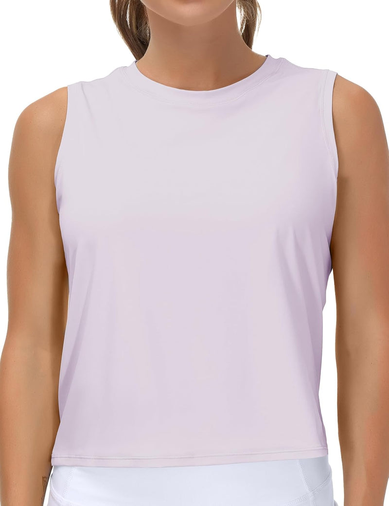 THE GYM PEOPLE Ice Silk Workout Tops for Women Quick Dry Muscle Gym Running Shirts Sleeveles