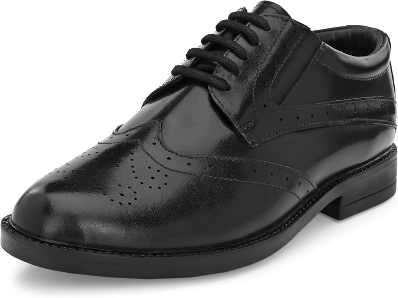 Burwood Men's Black Leather Formal Lace-Up Shoes