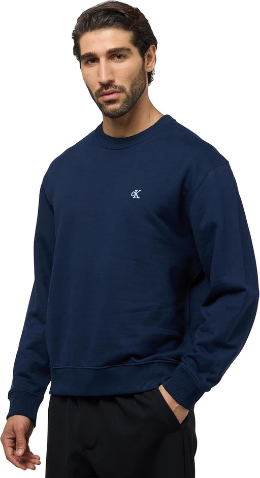 mens Ls eu 350terry monog Sweatshirts (pack of 1) - Dark Sapphire