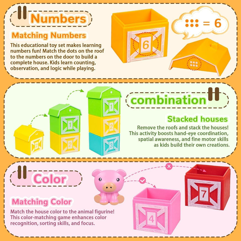 Moonmen 23 Pcs Montessori Toys for Babies 0-3-6-12 Months, 3 in 1 Soft Baby Teething Toys and Stacking Building Blocks for Sensory Developmental Education of Toddlers 12-18 Months