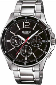 Men's Watch - MTP-1374D-1AVDF Black Dial, Silver Band