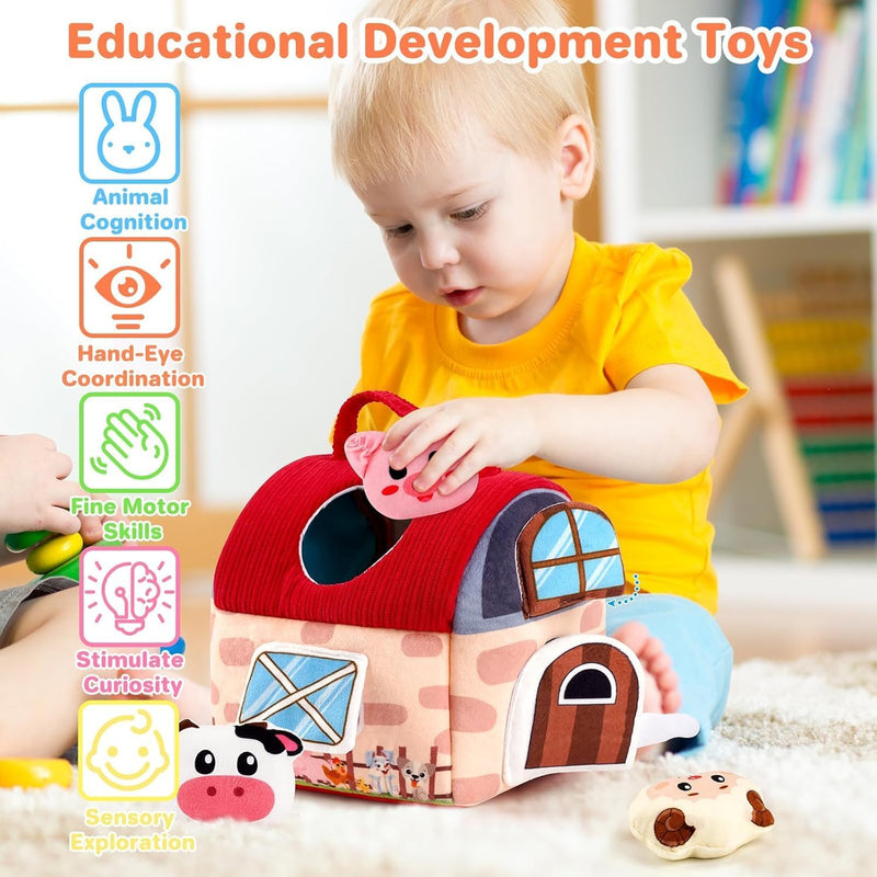 Moonmen 23 Pcs Montessori Toys for Babies 0-3-6-12 Months, 3 in 1 Soft Baby Teething Toys and Stacking Building Blocks for Sensory Developmental Education of Toddlers 12-18 Months