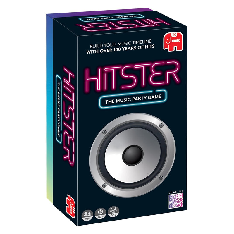 Jumbo Hitster - The Music Party Board Game, 2-10 Players, 300+ Iconic Hits - Great for Game Nights, Date Nights, Parties, Adult and Family Games (UK Edition)