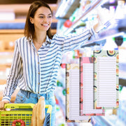 Magnetic Shopping List Pad and Pen Clip, 150 Tear Off Sheets, Grocery List Notepad with Pen Holder for Fridge (3 List Pad and 1 Pen Clip)