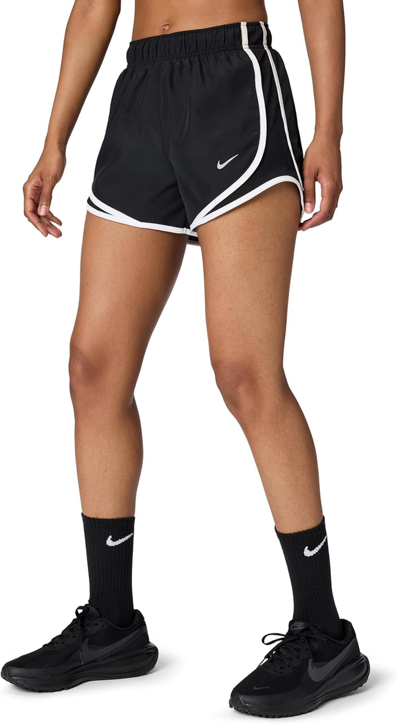 womens Tempo Dri-fit Mr 3 Shorts (pack of 1) - Black/Black/White/(Reflective Silv)