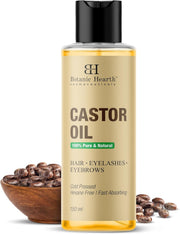 Castor Oil USDA Certified Organic 100% Pure & Hexane Free Cold Pressed Growth for Eyelashes, Eyebrows, Hair With Eyebrow & Eyelash Brush 60 ML - Castor_oil