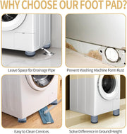 Anti Shock Pads for Washing Machine Base Foot Pads,4 x Universal Anti Vibration Pads Non Slip Heighten Shock and Noise Cancelling Support All Washing Machine Refrigerator Dishwasher Dryer(4 CM)