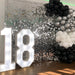 HNYEMDISP Silver Shimmer Backdrop Square Sequin Wall Panels Shimmer Backdrop Panel Disco Backdrop Glitter Wall Background for Birthday Anniversary Wedding Engagement Decoration (24 Panels)