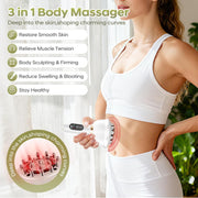 Angju Lymphatic Drainage Massager & Anti Cellulite Massage Tool, Body Sculpting Machine with Microcurrent, Light Heat & Vibration for Legs, Arms & Belly, Body, Helps Reduce Stretch Marks & Cellulite