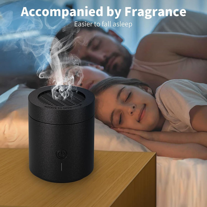 Rotating Electric Incense Burner, Portable Bakhoor Smoker Burner with USB Charging, Smart for Home (Premium Edition)