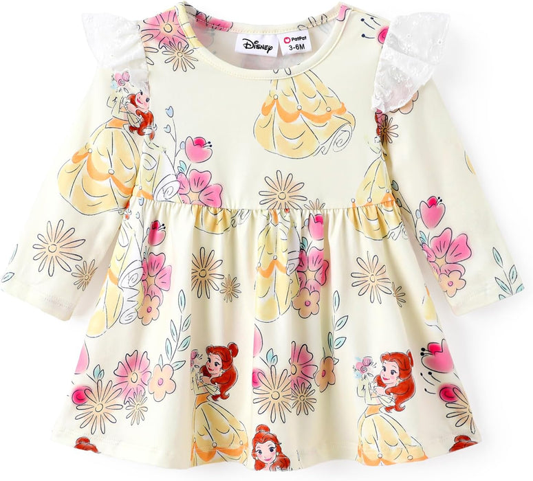 Disney Stitch Minnie Mouse Princess Frozen Girls Tie Back Dress Tween Kids Off Shoulder/Short Sleeve Smocked Outfit 2-13Years