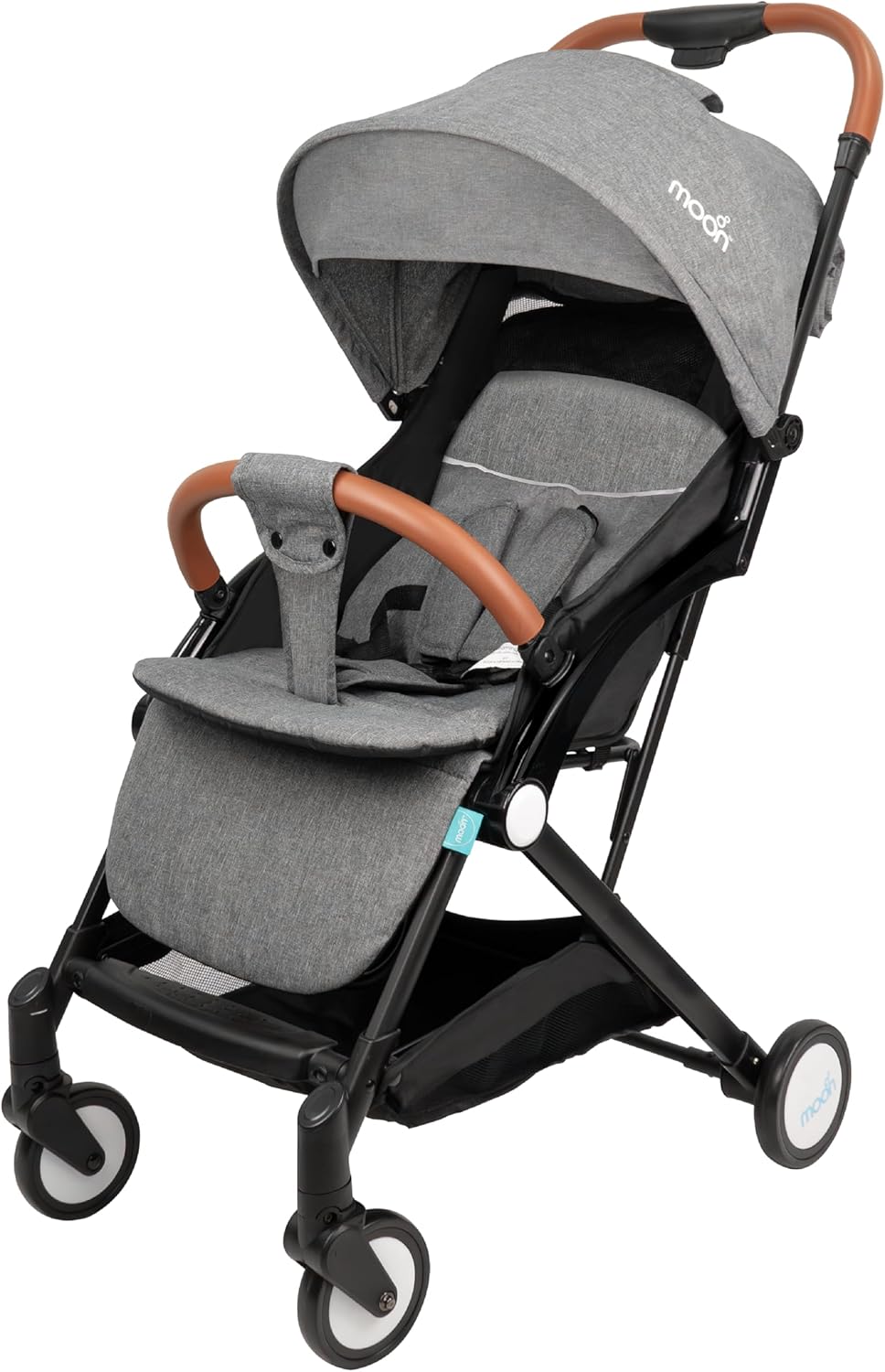 The Moon Brand Ritzi Light Weight Travel Cabin Stroller / Pushchair for Baby/Kids/Toddler from 0 Months+ (Upto 18 kg)-Multi-Postion Reclining Seat- Storage Basket - Shoulder Strap Black/Red – image 4