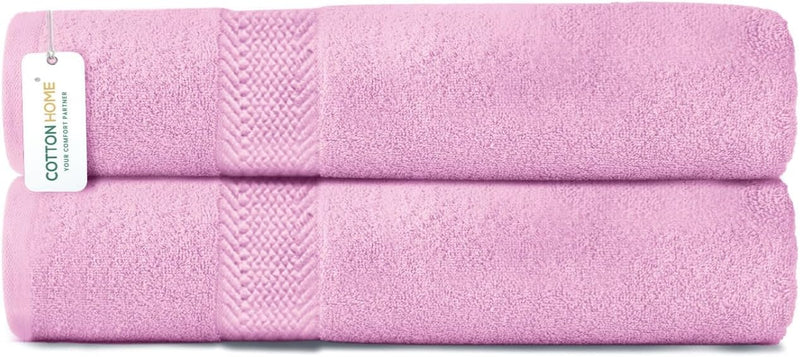 Cotton Home Rest Bath Towel- Set of 2 Sky Blue, Cotton Towel | 70x140cm / 27x55 inch, Luxury Hotel Towel Set Absorbent Durable Lightweight Washable Quick Dry Spa Quality Beach Pool Family Bath Towel.