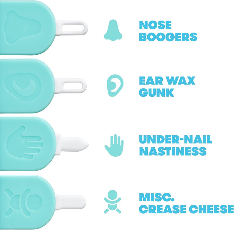 Frida Baby 3-in-1 Nose, Nail + Ear Picker [2 Count] by Frida Baby The Makers of NoseFrida The SnotSucker, Safely Clean Baby's Boogers, Ear Wax & More