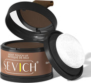 Sevich Hairline Powder - Root Touch Up Instantly Hair Color for Thinning Gray Coverage - Bald Spot Concealing Hair Powder for Women & Men - 48Hour Waterproof & Sweatproof - Dark Brown - 4g brown