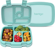 Kids Leak-Proof, 5-Compartment Bento-Style Kids Lunch Box - Ideal Portion Sizes for Ages 3 to 7, BPA-Free, Dishwasher Safe, Food-Safe Materials (Purple) - Green