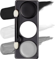 Spooktacular Creations Halloween Makeup Palette 3 Colors Skeleton Face Body Paint with Double-headed Brush for Adult Cosplay SFX Makeup Cosplay Dress Up (7 Oz, Black White Gray ) - Black White Gray