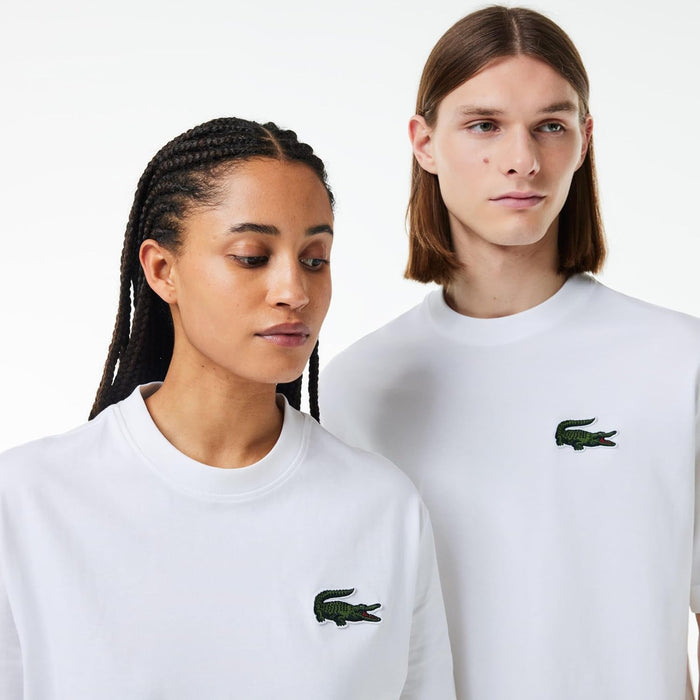 Lacoste Mens Loose Fit Large Crocodile Organic Cotton T-Shirt