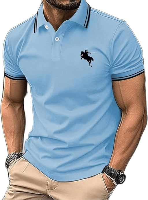 Polo T Shirt for Men Men Casual T-Shirt Polo - Sky Blue