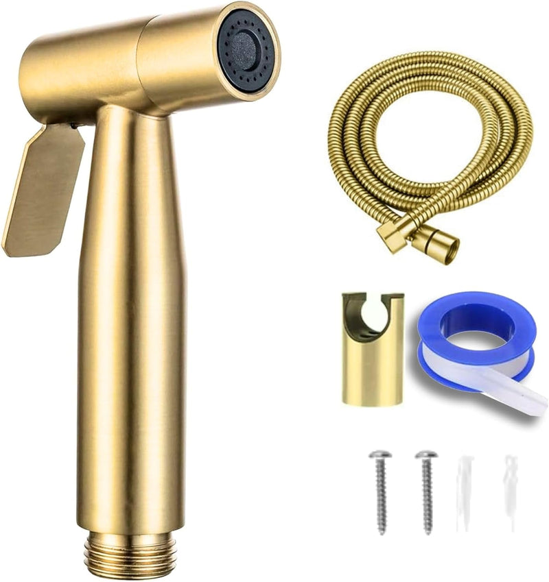 Junaris Shattaf Set Handheld Bidet Spryer for toilet | 304 Grade Stainless Steel Bathroom Jet Spray Set Features: Heavy-duty and durable, 150cm BLACK